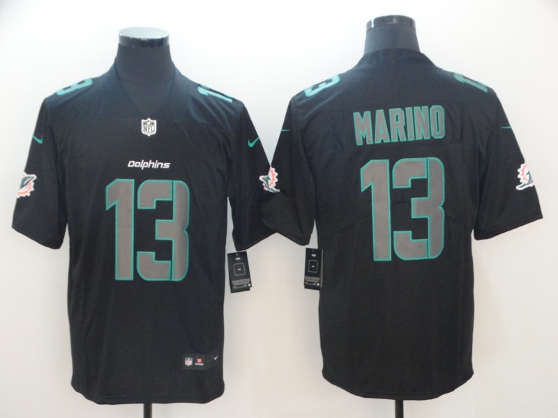 Men's Miami Dolphins Dan Marino #13 Black Jersey